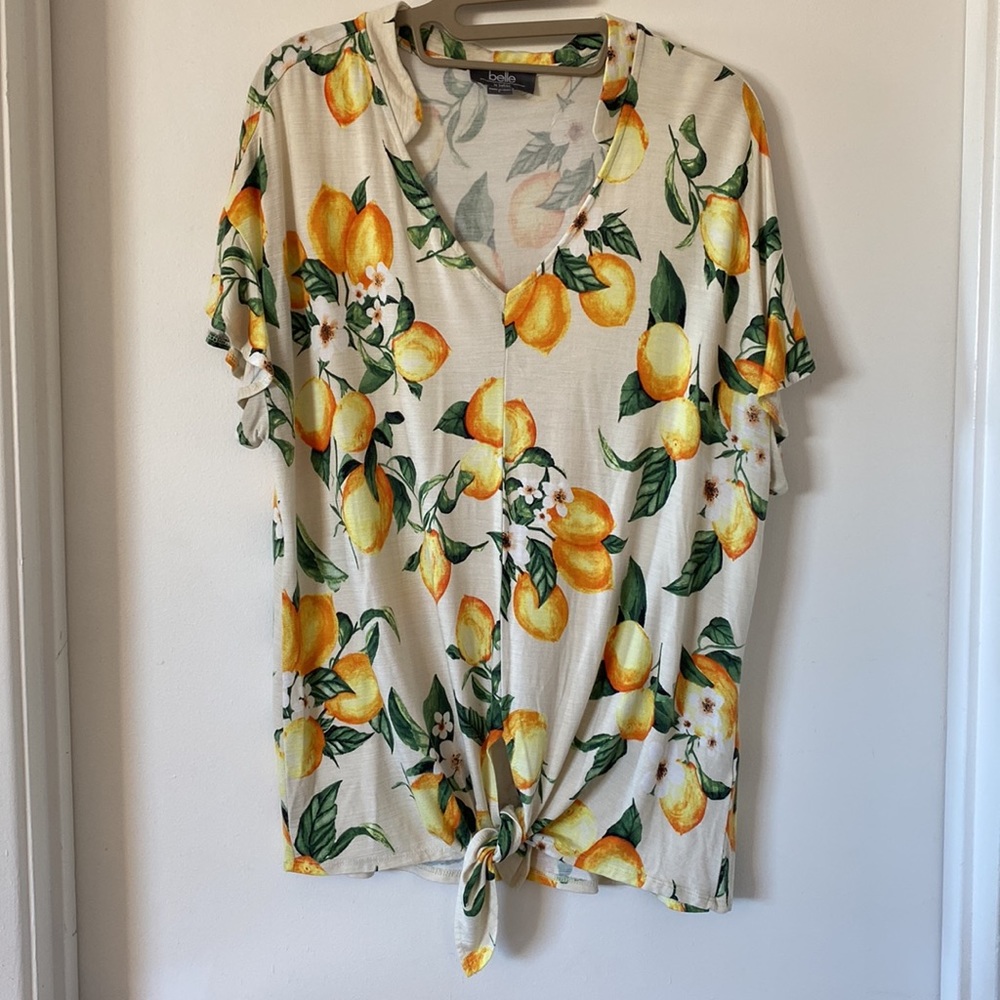 Belle Short Sleeve Lemon Blouse
